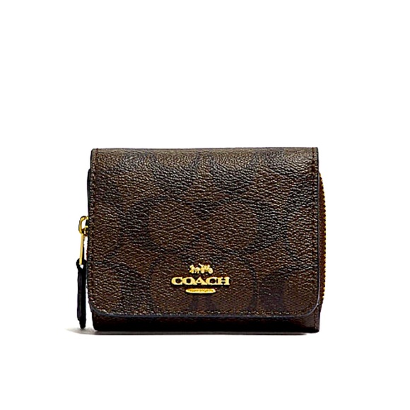 Small Trifold Wallet In Signature Canvas - Picture 1 of 4